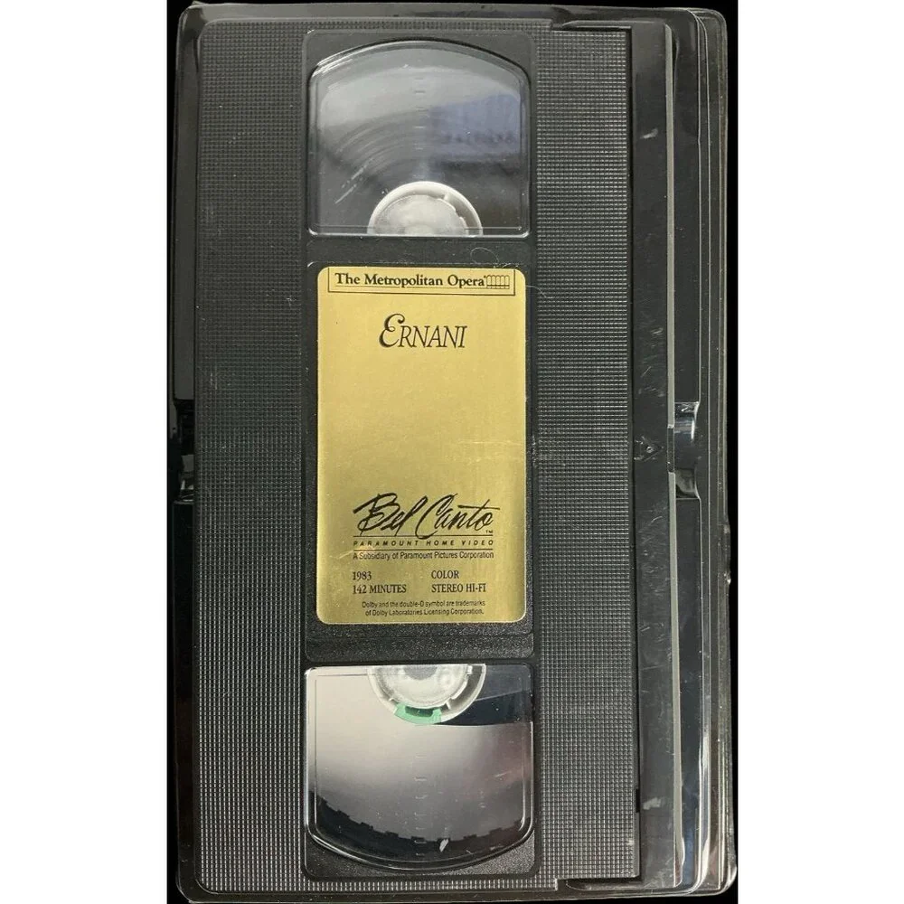 The Metropolitan Opera Ernani VHS 1992 Luciano Pavarotti James Levine Verdi